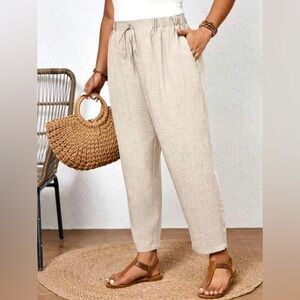 Wasabi + Mint Rayon Linen Pull-on Pants